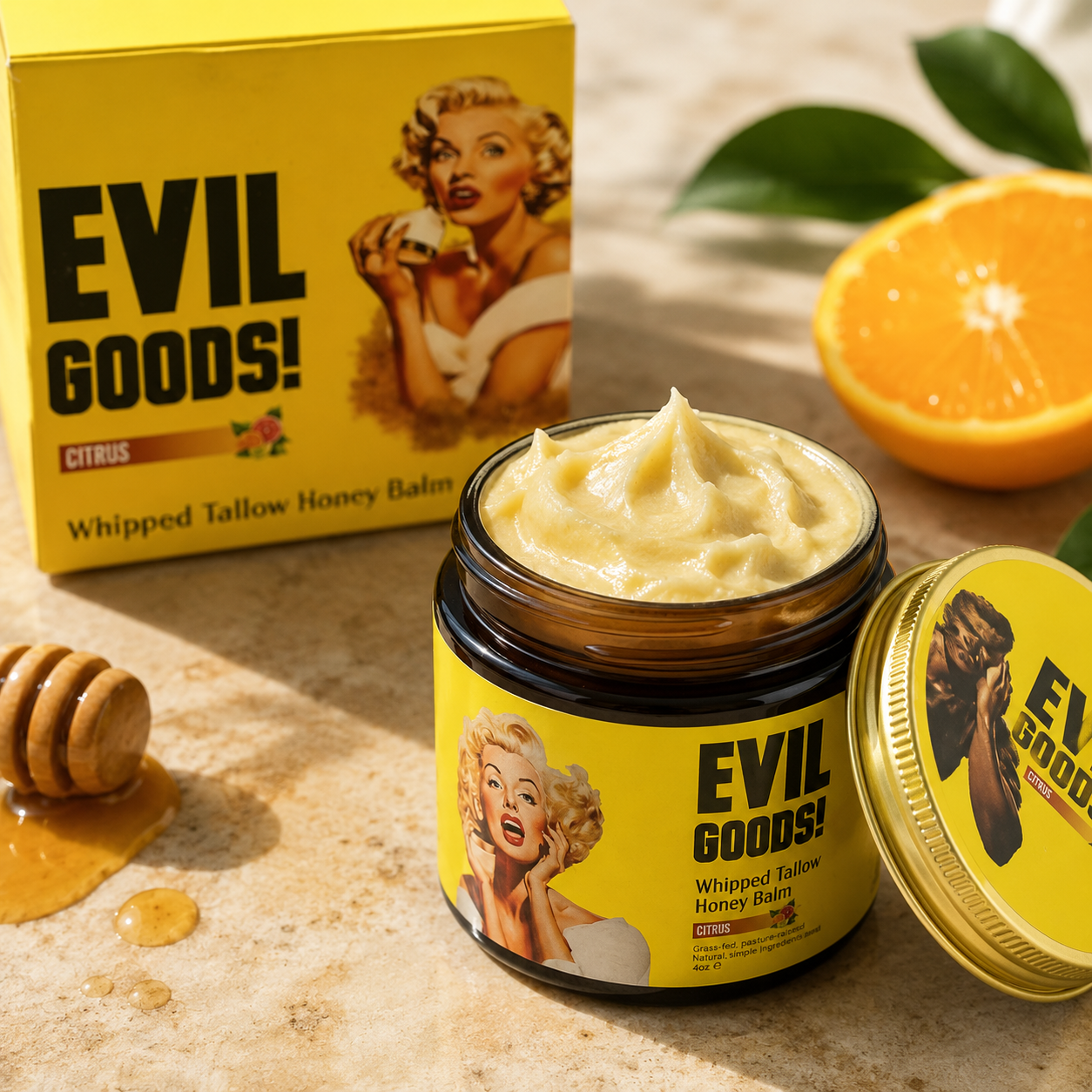 Evil Goods Citrus – Bálsamo de Sebo Batido con Miel de Manuka - Hasta 80% OFF 🎁