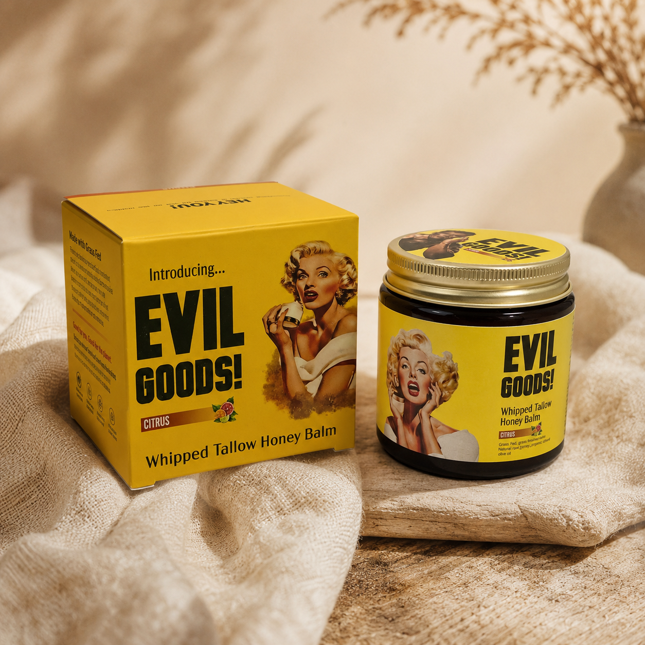 Evil Goods Citrus – Bálsamo de Sebo Batido con Miel de Manuka - Hasta 80% OFF 🎁